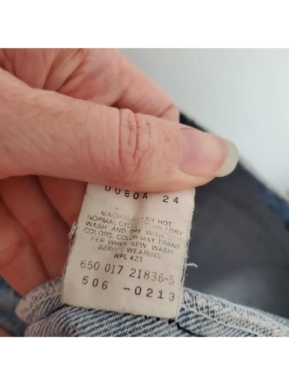 Levi's vintage 1980's 506 straight leg jeans light wash